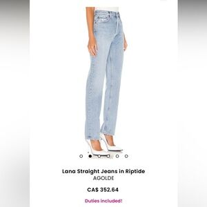 AGOLDE Lana Straight 28